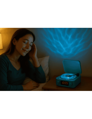 Altavoz sensorial con forma de tocadiscos Verde