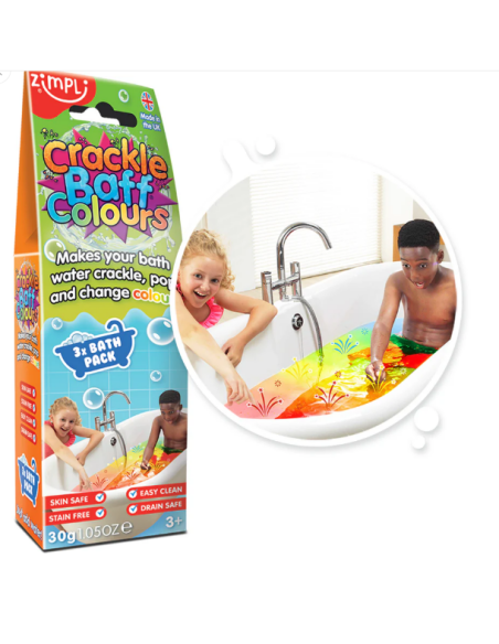 Zimpli Crackle Baff Colors - Paquete de 3