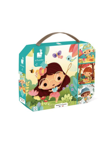 Puzzle evolutivos de las 4 estaciones - 4 rompecabezas Janod