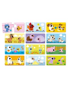 Puzzle los Padres y Bebés Janod 2