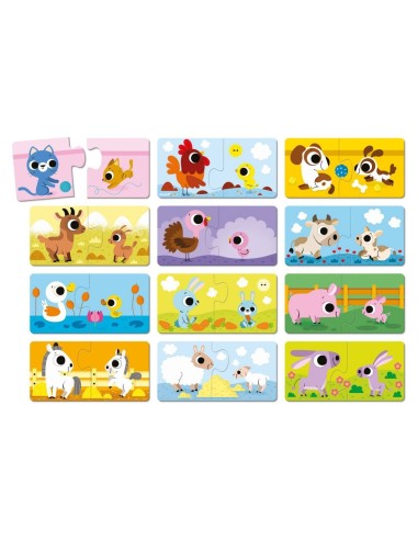 Puzzle los Padres y Bebés Janod