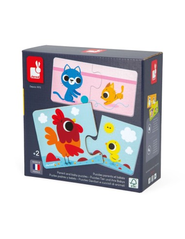 Puzzle los Padres y Bebés Janod