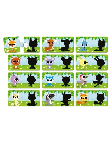 Puzzle los animales y sus sombras Janod