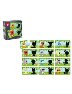 Puzzle los animales y sus sombras Janod