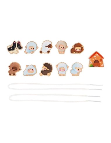 Granja - Cuentas Para Enhebrar - OVEJAS Janod