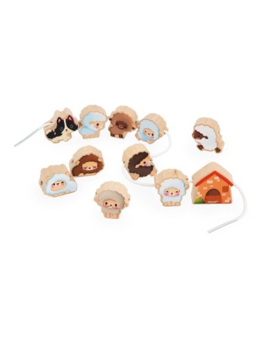 Granja - Cuentas Para Enhebrar - OVEJAS Janod