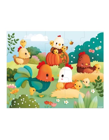 Puzzle Bienvenidos al Corral 20 piezas Janod