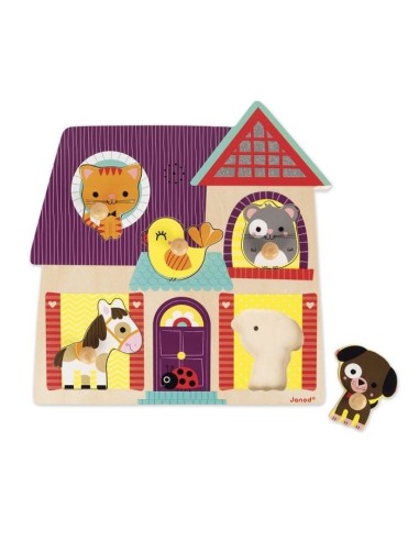 Puzzle encajable musical amigos Janod