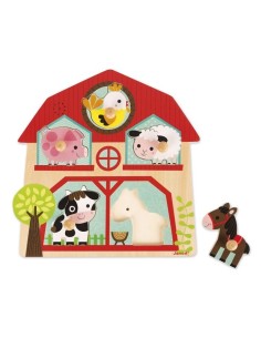 Puzzle encajable musical amigos Granja  Janod