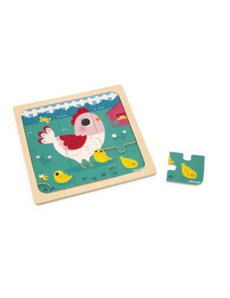 Puzzle madera Gallina Janod