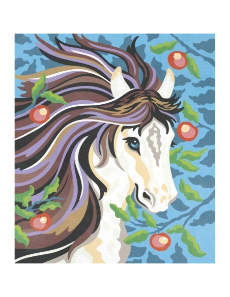 Pinta por números Acuarela Caballos