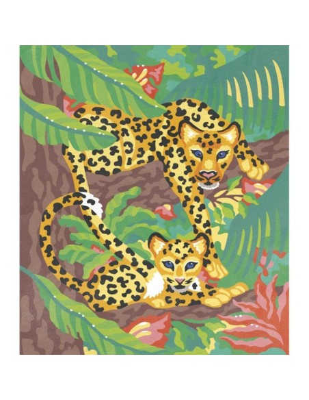 Pinta por números Acuarela Felinos