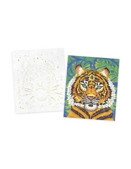 Pinta por números Acuarela Felinos