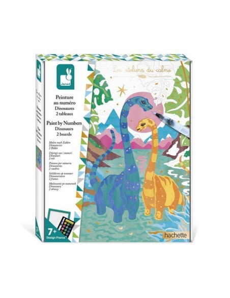 Pinta por números Acuarela Dinosaurios