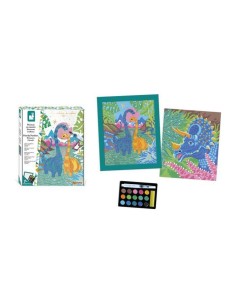 Pinta por números Acuarela Dinosaurios