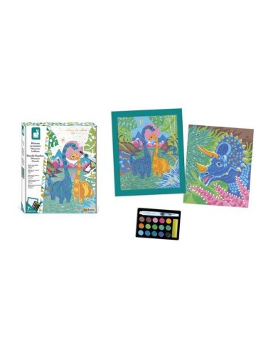 Pinta por números Acuarela Dinosaurios