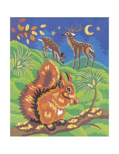 Pinta por números Acuarela Bosque