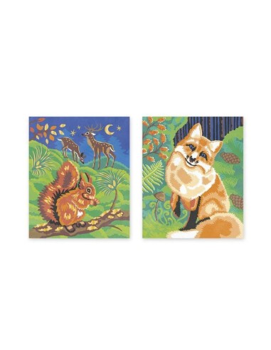 Pinta por números Acuarela Bosque