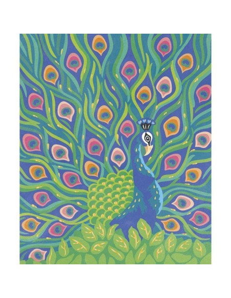 Pinta por números Acuarela Pajaros Fabulosos