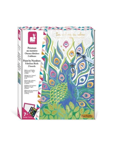 Pinta por números Acuarela Pajaros Fabulosos