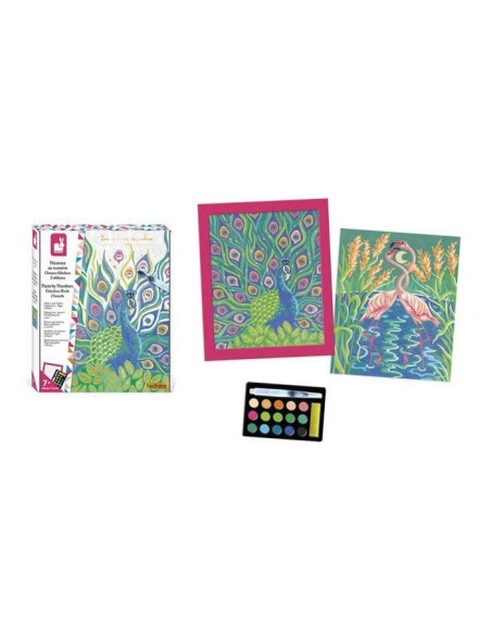 Pinta por números Acuarela Pajaros Fabulosos