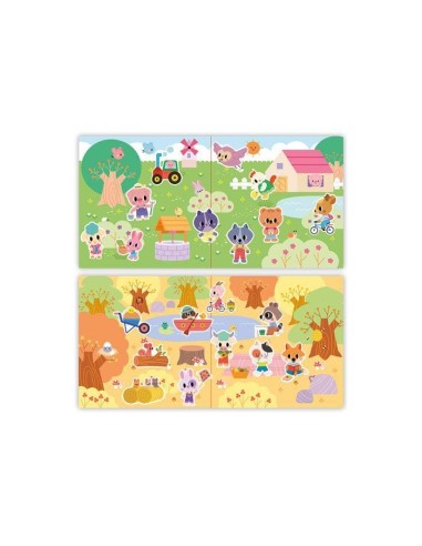 Caja creativa de pegatinas gruesas reposicionables - 2 años