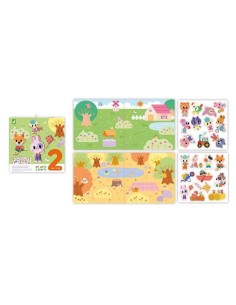 Caja creativa de pegatinas gruesas reposicionables - 2 años