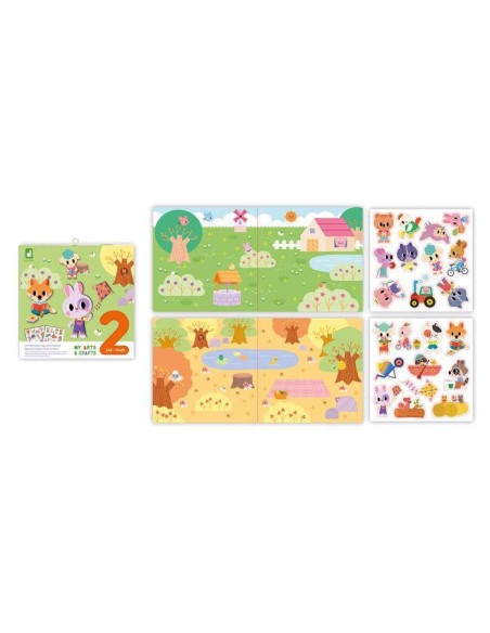 Caja creativa de pegatinas gruesas reposicionables - 2 años