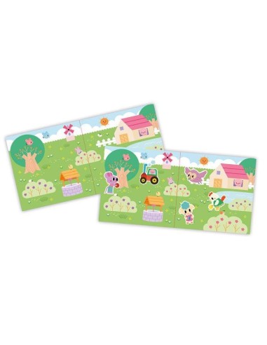 Caja creativa de pegatinas gruesas reposicionables - 2 años