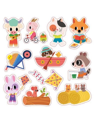 Caja creativa de pegatinas gruesas reposicionables - 2 años