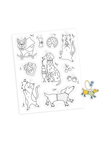 10 decoraciones en plástico mágico Janod