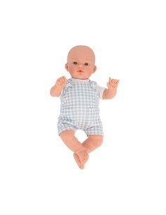 Muñeco Mateo con Peto Vichy Azul PREVENTA