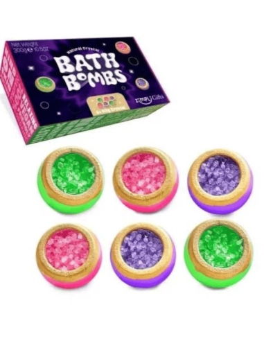 Pack 6 bombas de baño crystal Zimply