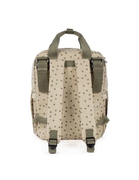 Mochila corazones Poppy Verde