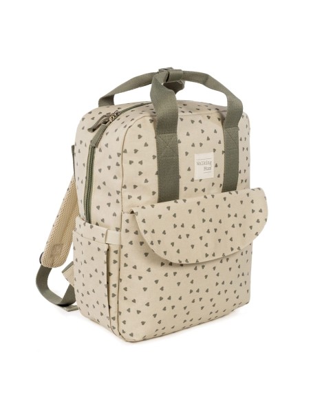 Mochila corazones Poppy Verde