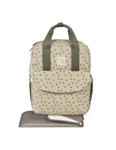 Mochila corazones Poppy Verde