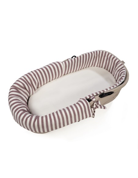 Cubre cuco dual + funda colchón Cherry Rayas
