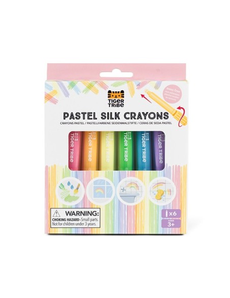 Creyones de Seda tonos pastel 6und Tiger Tribe
