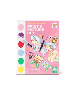 Juego de pintar un cuadro: Flores y Mariposas