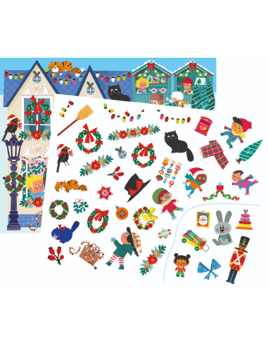 Pegatinas Reutilizables Feliz Navidad