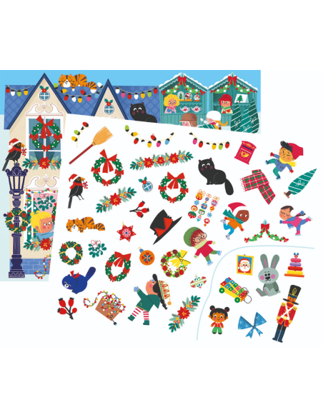 Pegatinas Reutilizables Feliz Navidad