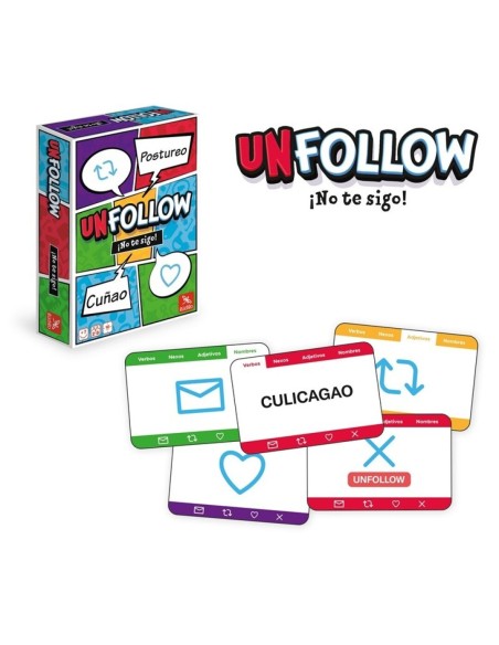 Unfollow – Juego de Cartas de Ingenio y Memoria