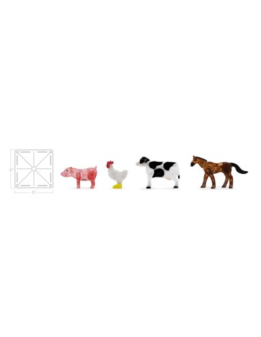 MAGNA-T Farm Animals Set 25pcs Juegaconmigo
