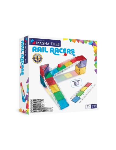 Set de Construcción Magna-Tiles Rail Racers 33 piezas