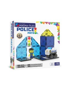 Set de Construcción Magna-Tiles Police Patrol 20 piezas