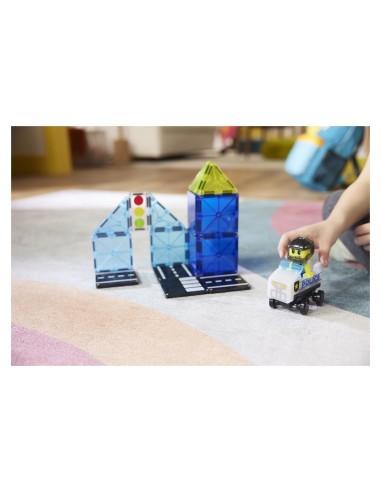 Set de Construcción Magna-Tiles Police Patrol 20 piezas