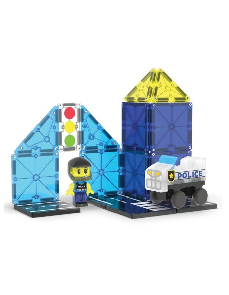 Set de Construcción Magna-Tiles Police Patrol 20 piezas
