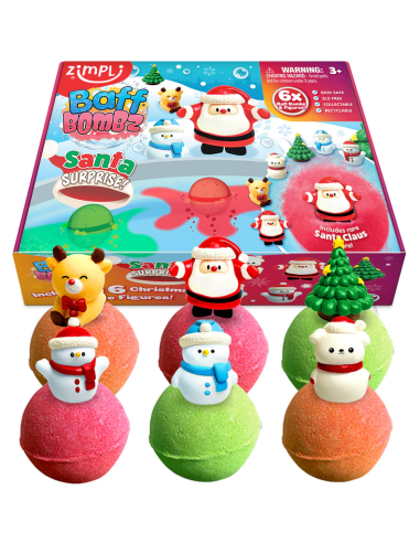 Pack 6 Bombas Baño Surprise Santa Claus
