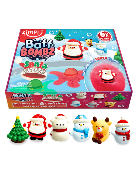 Pack 6 Bombas Baño Surprise Santa Claus