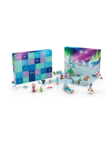 Plus-Plus Mini Calendario de Adviento 600 piezas - Aurora Boreal